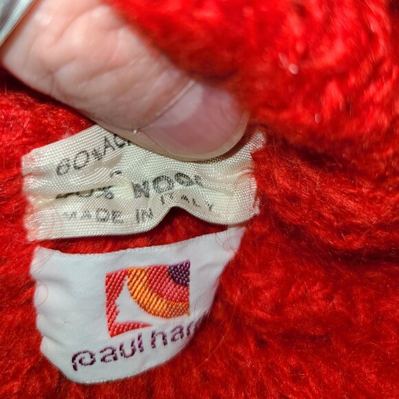 Vintage Paul Harris Orange Stocking Hat Cap Wool Blend Italy - Picture 3 of 5